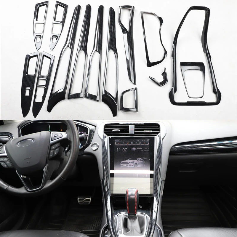 

Модификация интерьера 3D, переключение передач, центральное управление, устойчивые к царапинам декоративные детали для 2013-2016 Ford Mondeo, 3 цвета