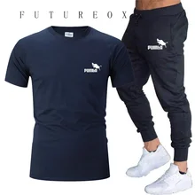 Лидер продаж, летние мужские комплекты, футболки+ штаны, комплекты из двух предметов, повседневный спортивный костюм для мужчин,, повседневные футболки для тренажерного зала, фитнес-брюки для мужчин