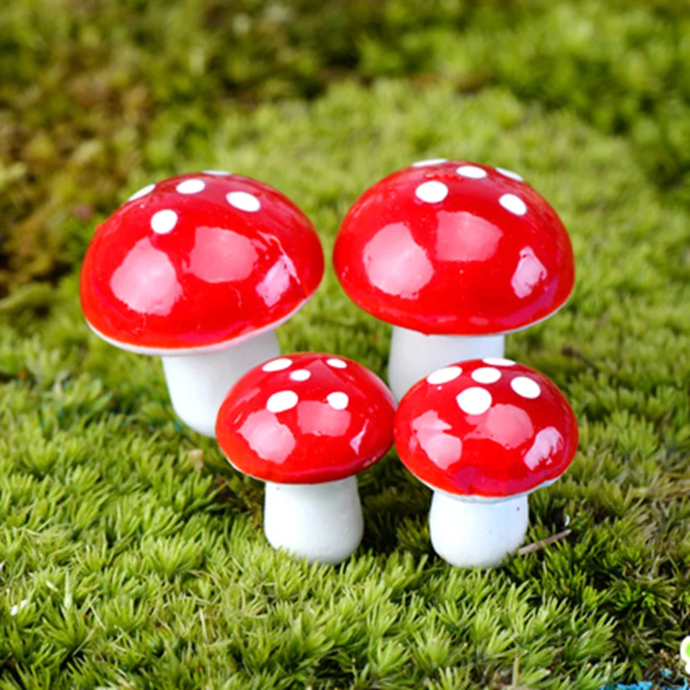 Mini-Schaum-Miniaturpilze, roter Pilz, künstlicher Garten, Feenbonsai, Topf, handgefertigte Dekorationen, DIY-Landschaftsmikro