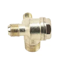 10-16mm Air Compressor Check Valve Tool Three Port Zinc Alloy MaleThread Connector Suitabl For Pipeline Connection Free Shipping