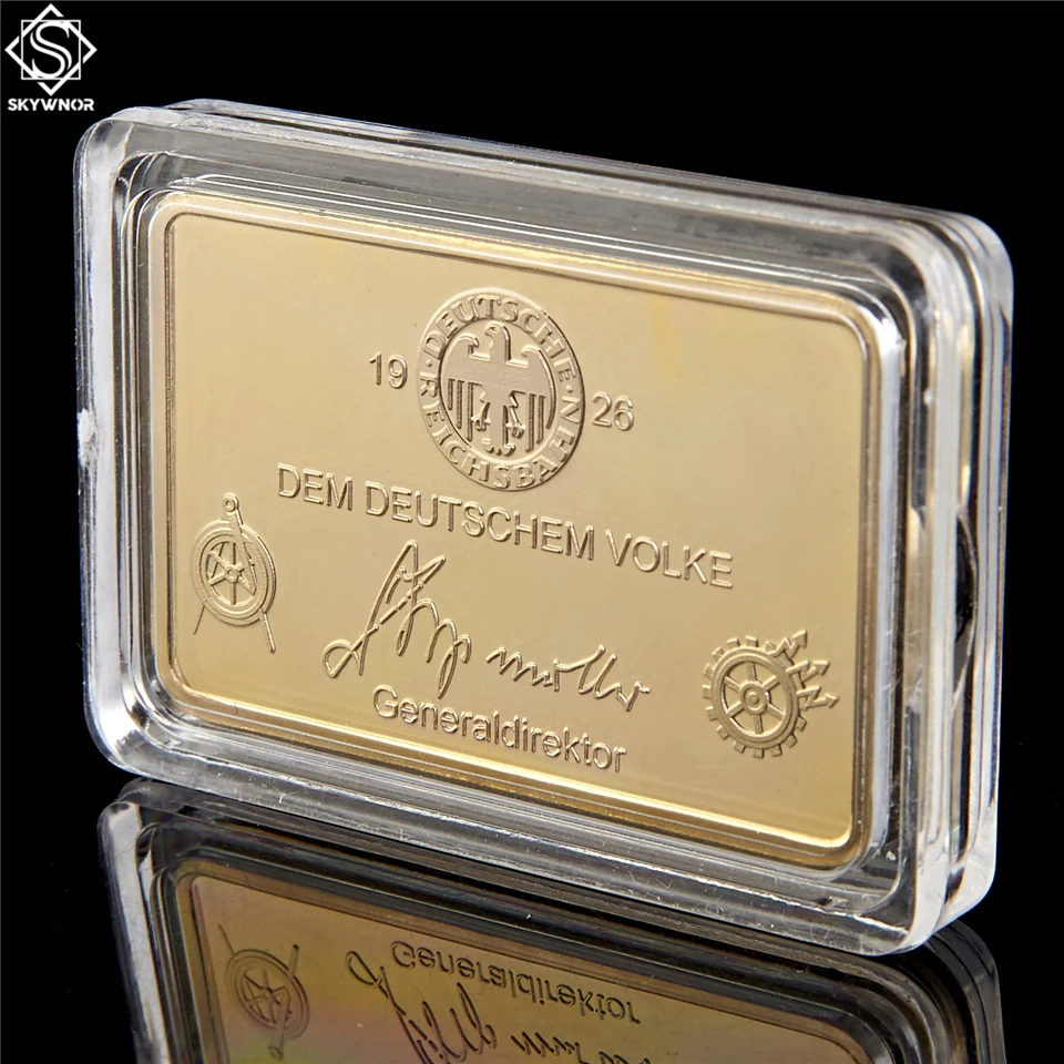 1926 generialdirektor Dem Deutschen Volke Позолоченные 1 OZ бар цена сувенир золотые монеты