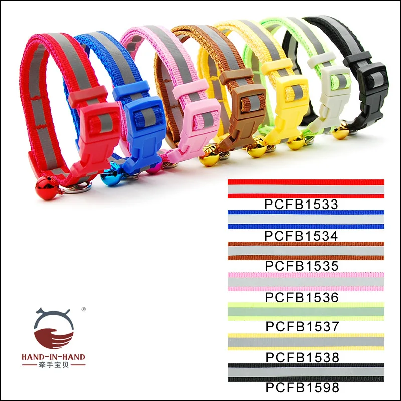 

Hand-in-hand Pet Supplies Pet Collar Dogs And Cats Pet Bell Neck Ring Collar Reflective Dotted Plaid Neck Band