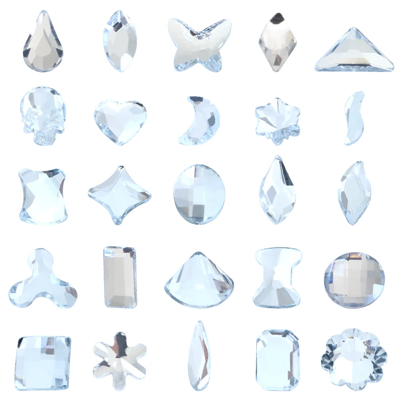 AAAAA-Quality-Special-Shapes-Crystal-Clear Hot-Fix-Rhinestones-Iron-On-Hotfix-Rhinestones-Fabric-Decoration