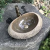 Natural Pebble Wash Basin Outdoor Stone Washbasin Courtyard Rough Stone Pool Garden Retro Table Basin Outdoor 4
