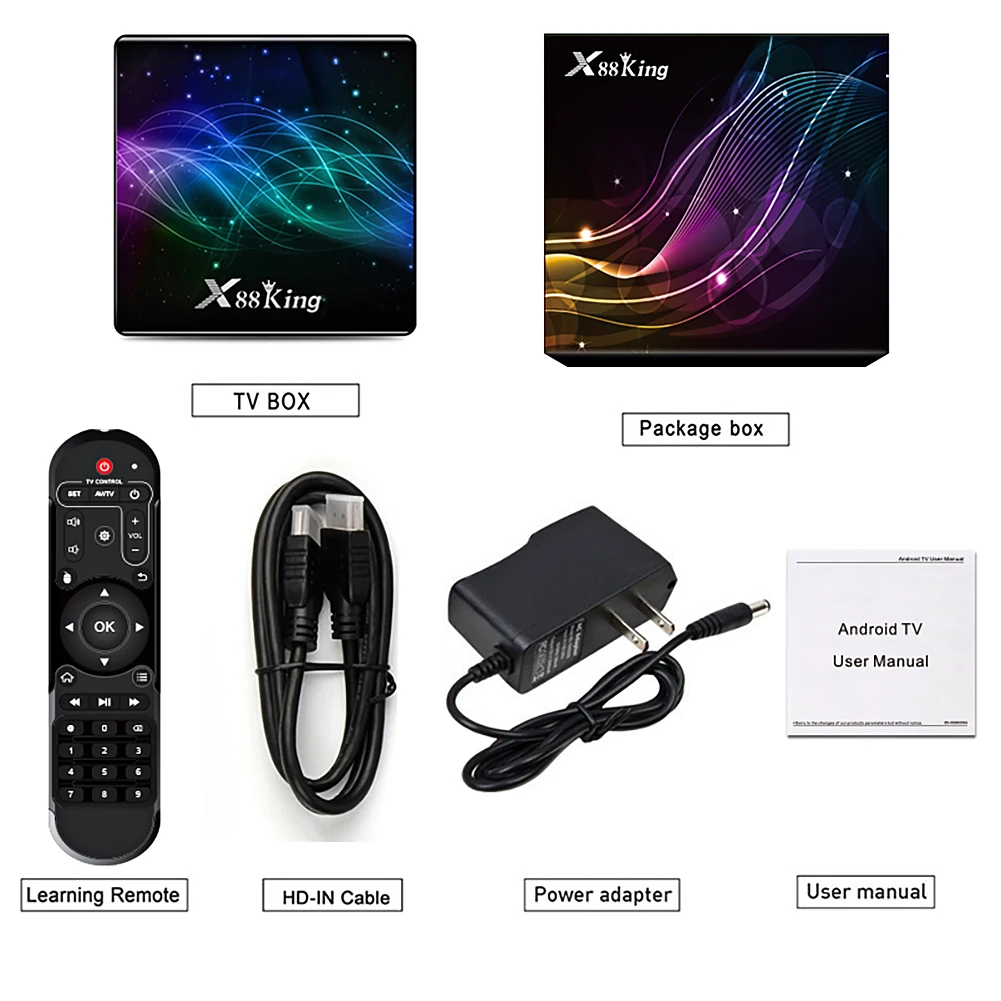OUYAWEI X88 King tv Box 4GB LPDDR4 SDRAM 128G Flash для Amlogic S922X Android 9,0 Dual WiFi BT5.0 1000M RJ45 4K медиаплеер