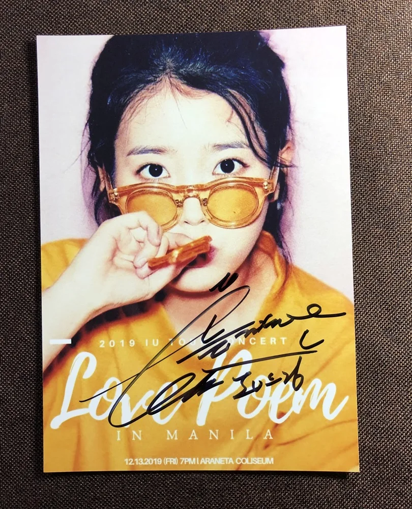Подписано IU Lee Ji Eun Love poem фото с автографом K POP 5*7 112019O|k-pop| |
