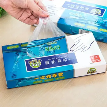 

400pcs Food Gloves Disposable Gloves for Restaurant Kitchen BBQ Eco-friendly Food Gloves Fruit Vegetable PE Protective Gloves