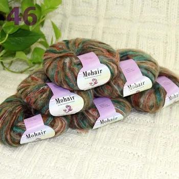 

Sale New 6BallsX25g Luxury Soft Mohair Warm Wrap Shawl Hand Knit Crochet Yarn Green Orange Coffee Multi 291-46-6