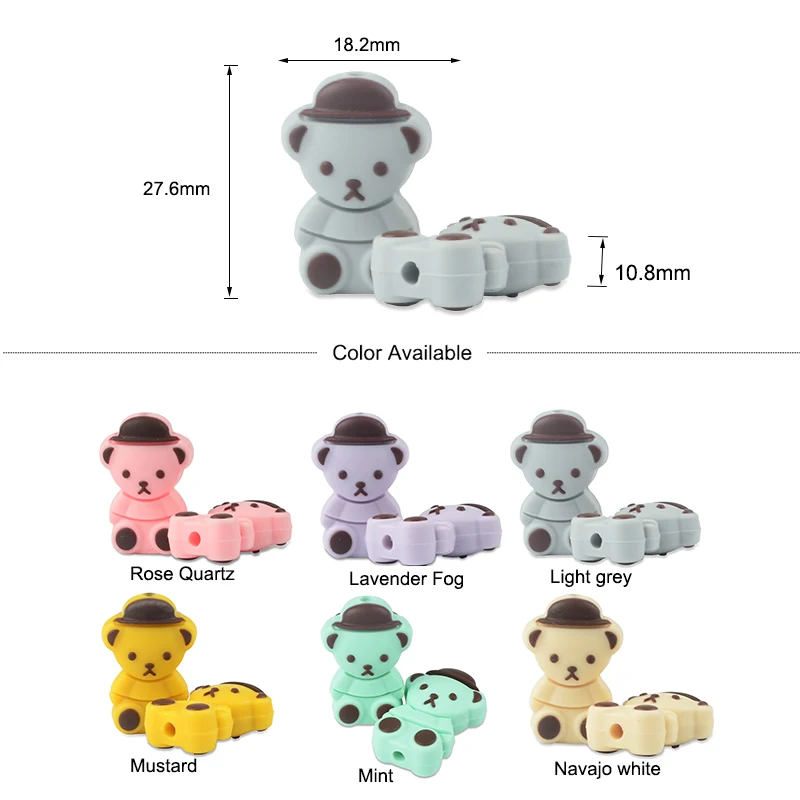10PCS Baby Zahnen Panda Blatt Silikon Perlen Sunflowe DIY Food Grade Geist Silikon Nagetier Spielzeug BPA FREI Krankenschwester Geschenk zubehör – Detail 18
