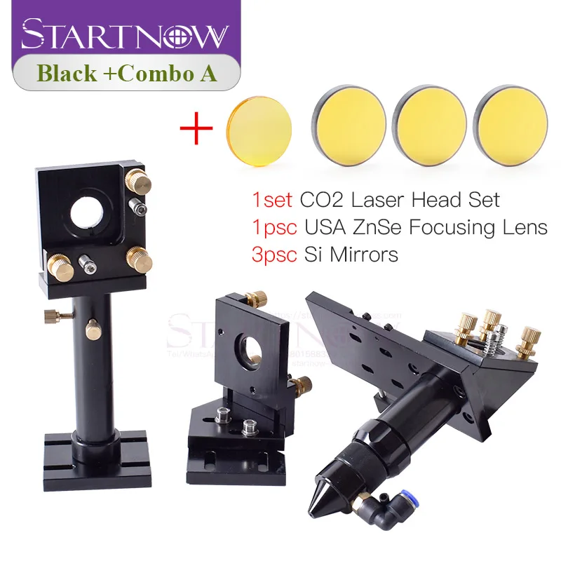 Startnow Laser Head Components Laser Focusing Lens & Mirror Integrative Fixture Mount Holder For CNC CO2 Engraver Metal Machine