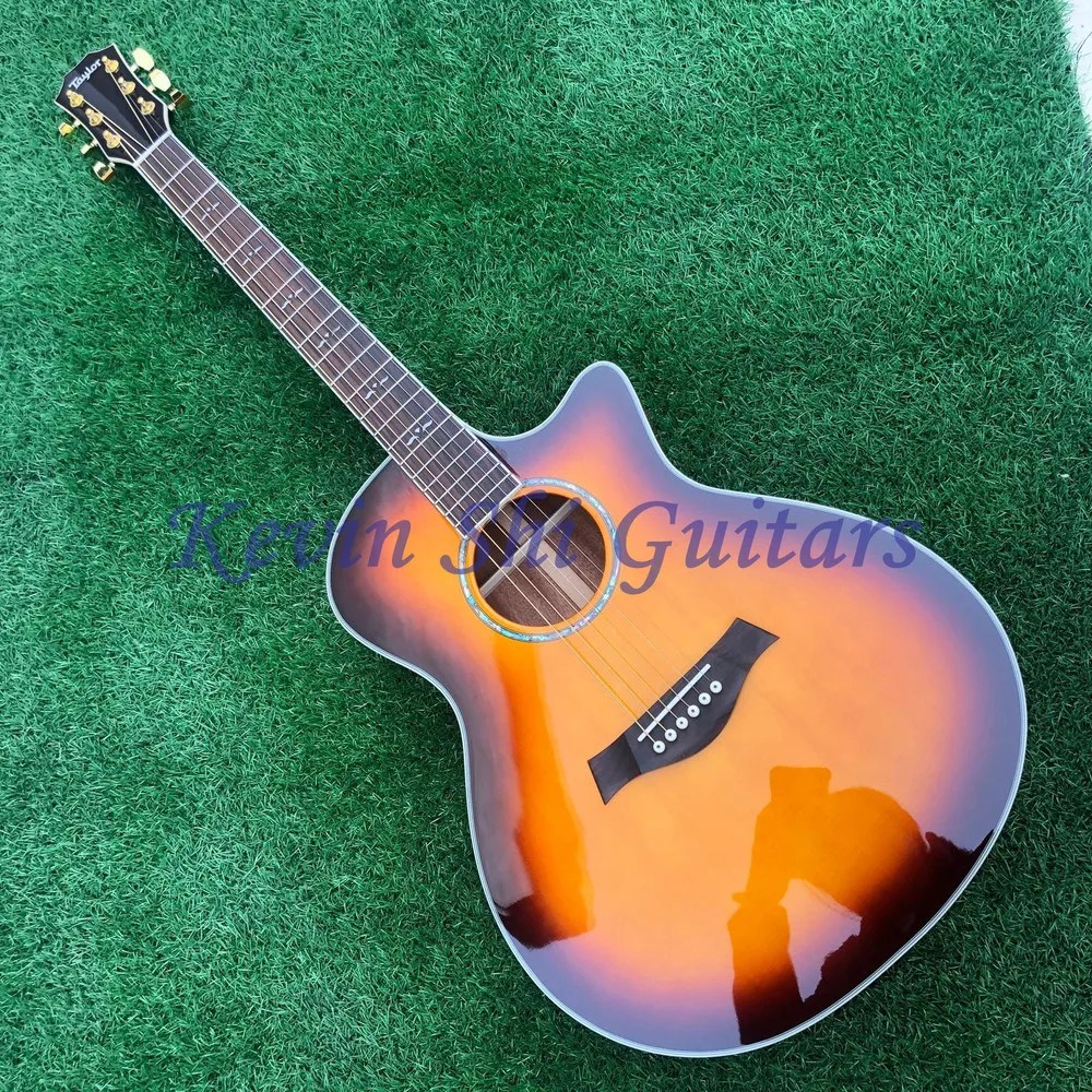 Chaylor 612c Акустическая гитара 614ce Акустическая Электрогитара Табак sunburst 614c Акустическая гитара
