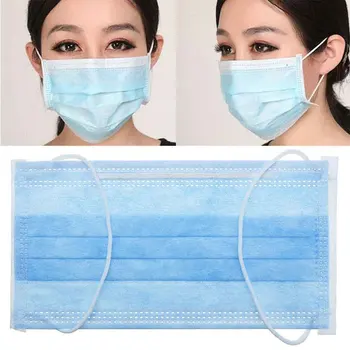 

20pcs Haze Weather Anti Dust Non Woven 3 Layer Windproof Outdoor Travel Air Pollution Breathable Protection Disposable Mask