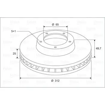 

Disc brake AUDI A3/VW GOLF V/VI/PASSAT/TIGUAN front vent.