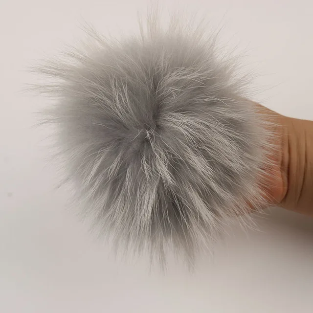 gray pom DANKEYISI зимние теплые вязаные шапки для женщин, мужчин, детей ручной работы, шапочки с черепами, милый меховой шарик, меховые колпачок для помпонов, шапка - Цвет: gray pom