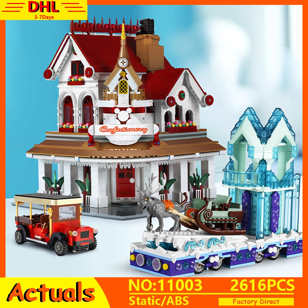 

MOC Creator Street View Series Corner Restaurant Model Kit Building Blocks Bricks Toys Compatible With 10182 Kids Christmas Gift