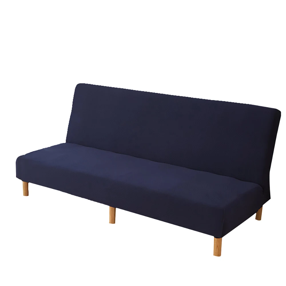 Dark Blue Lychee однотонные Цвет полиэфирный чехол для дивана эластичный чехол для дивана без подлокотник домашний чехол для 1/2/3/4 местный - Цвет: Dark Blue