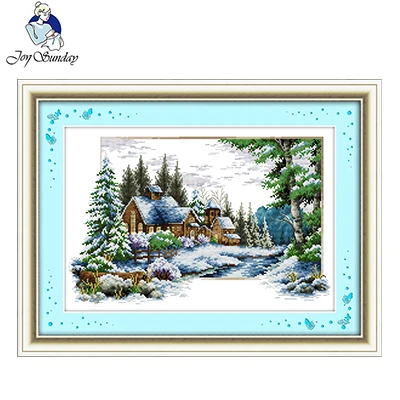 Joy Sunday Delight in winter Счетный Набор для вышивания крестиком DIY DMC Китайский Набор для вышивания крестиком для рукоделия домашний Декор подарок