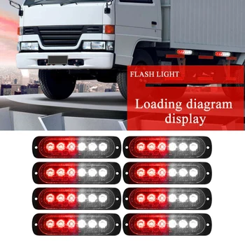 

Car Strobe ATVs Flash Lights Truck Red Flashing Warning Light Bar 12-24V