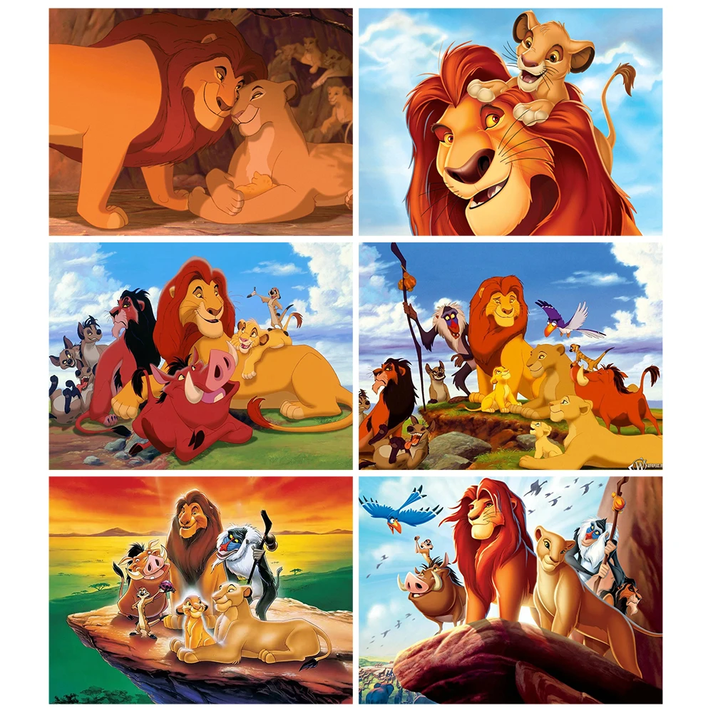 Disney 5D DIY Diamond Painting Cross Ctitch Kits The Lion King Simba Round Drill Diamond Embroidery Handmade Decoration airdea diamond painting