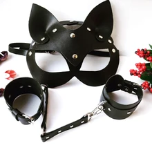 Женская сексуальная маска половина глаза Косплей лицо кошка кожа маска Хэллоуин маски для костюмированной вечеринки маскарадный мяч Необычные маски Прямая поставка
