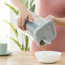 4 решетки отдельные прозрачные бутылки для хранения зерна бытовые кухонные пищевые влагостойкие Герметичные банки сухой контейнер для крупы# LR2