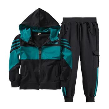 

Children Clothes Boys Winter Sport Set Kids Outfits Boy Sets Toddler Teen 2PCS Coat+Pants Big Size 10 12 2020 Wholesale Clothing