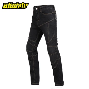 

LYSCHY Motorcycle Pants Moto Motocross Leisure Motorcycle Men Motorbike Riding Jeans with Protective Equipment Knee Pads