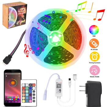 5M 10M 15M 20M Wifi Led Strip Licht Smd 5050 12V Rgb Led Strip Tape wifi Afstandsbediening Led Light Strip Voor De Kamer Keuken Auto Decor