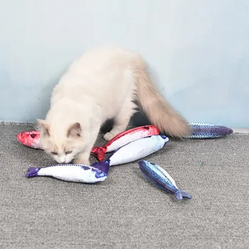 

Pet Soft Plush 3D Fish Shape Cat Toy Interactive Gifts Fish Catnip Toys Stuffed Pillow Doll Simulation Fish Toy For Catb