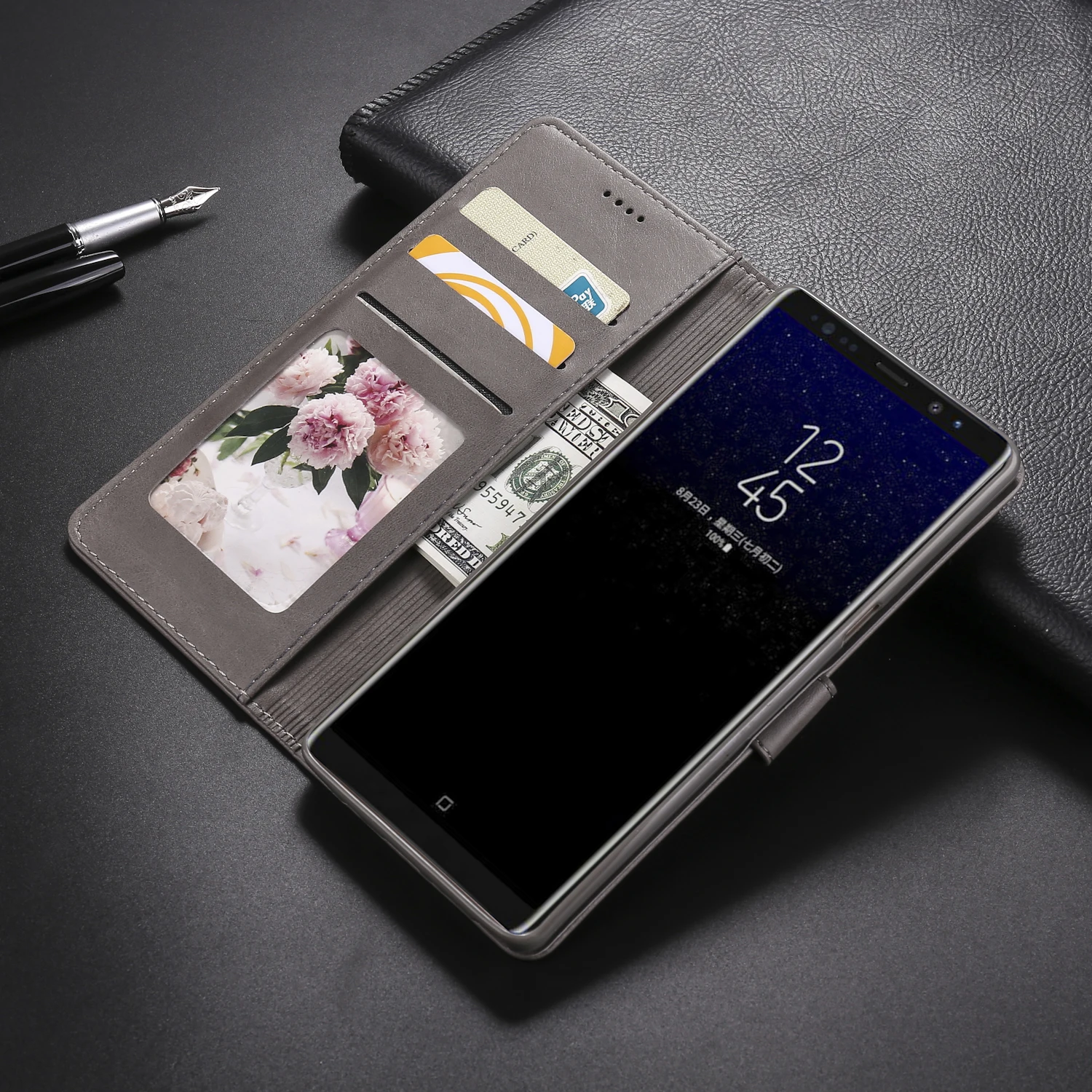 Ретро Кожаный флип-кошелек чехол для телефона для samsung Galaxy NOTE 9 чехол с магнитным отделением для карт PU чехол для samsung Galaxy NOTE 8 чехол s