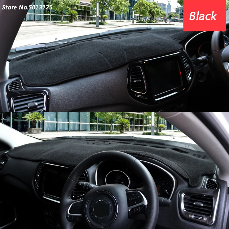 

For Jeep Compass 2017 2018 2019 Car Right Hand Drive Dashboard Mat Cover Pad Anti-UV Sun Shade Instrument Panel Carpet