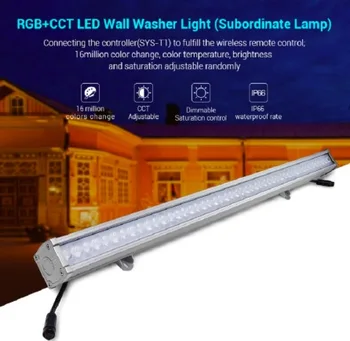 

New MiLight SYS-RL1 24W RGB+CCT LED Wall Washer Light DC24V Subordinate Lamp IP66 Waterproof Drived by SYS-T1 Remote Host Contro