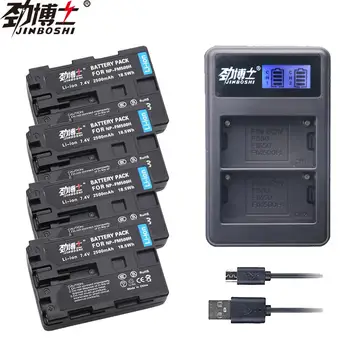 

4Pcs/lots NP-FM500H NP FM500H Camera Li-ion Battery + LCD USB Dual Charger for Sony A200 A200K A200W A300 A350 A450 a580