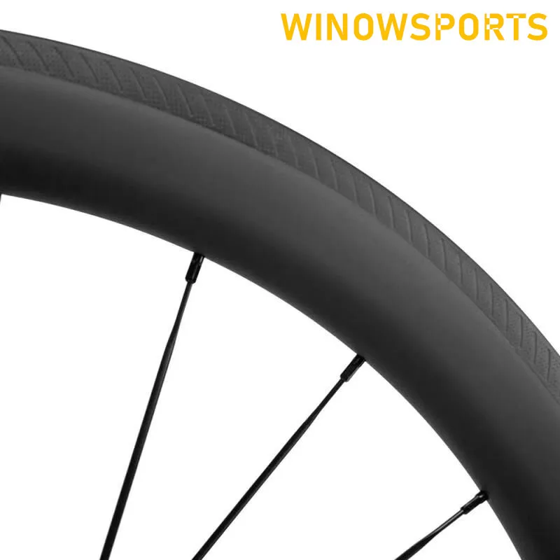 Winowsports нож aero тормозная поверхность дизайн 50 мм карбоновый клинчер бескамерное колесо дорожный велосипед UD матовый 25 мм Широкий 700c карбоновый обод