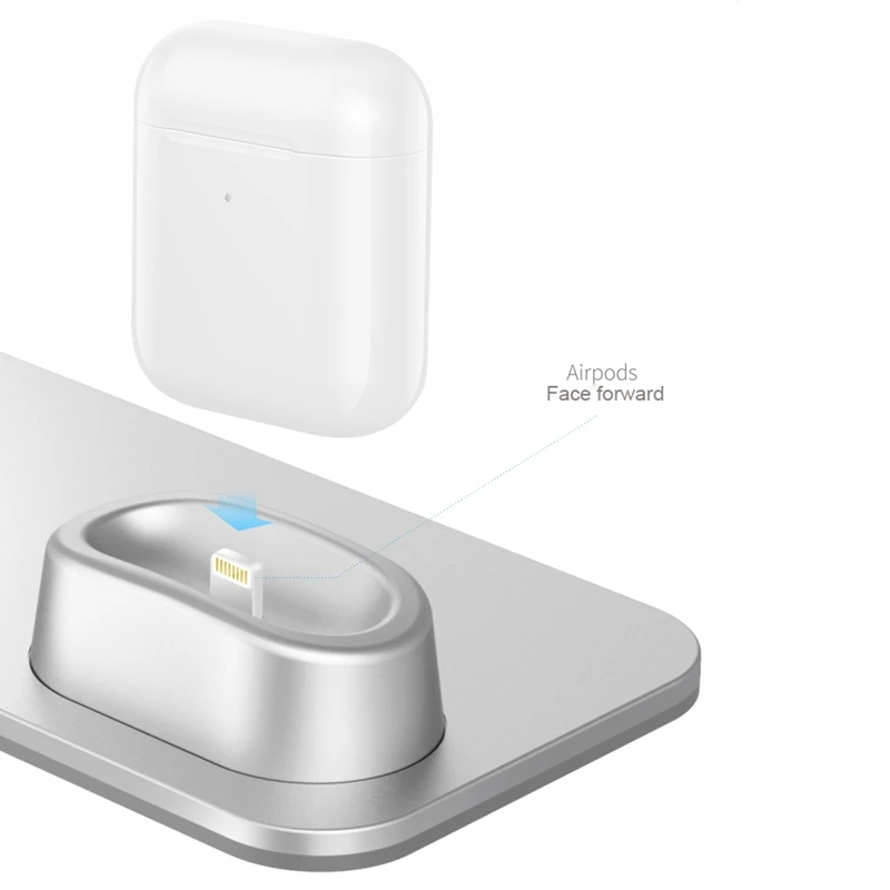 3 в 1 Подставка для зарядки совместим с наручных часов IWatch серии 5/4/3/2/1 airPods и IPhone 11/Xs/X Max/XR/IPhone X/8/8 Plus/7/7 Plus/6 S/6 S Plus