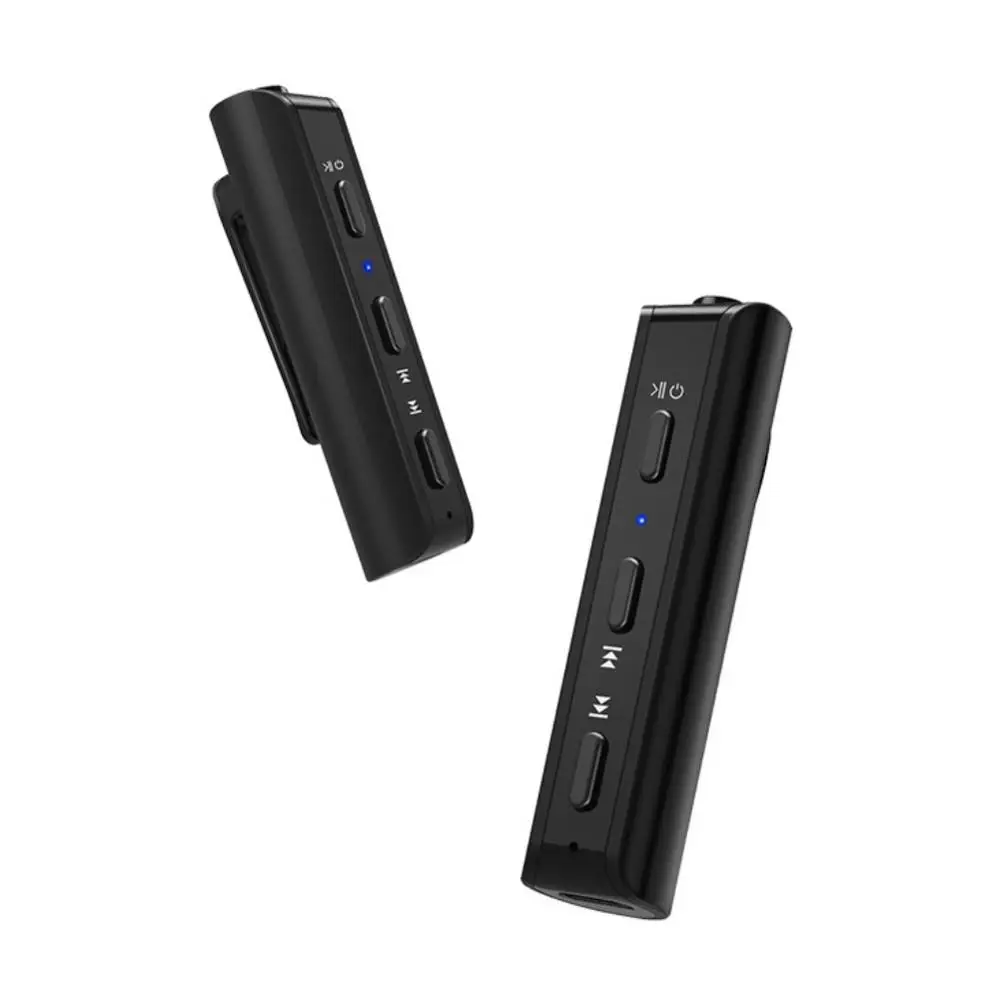 Музыкальный приемник аудио приемник для Bluetooth V4.2 воротник клип Тип беспроводной адаптер динамик аксессуары - Цвет: Черный