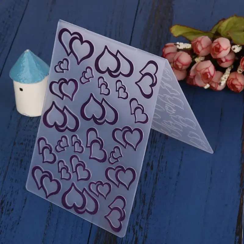 Пластиковые режущие штампы с сердечками трафарет альбом для скрапбукинга DIY