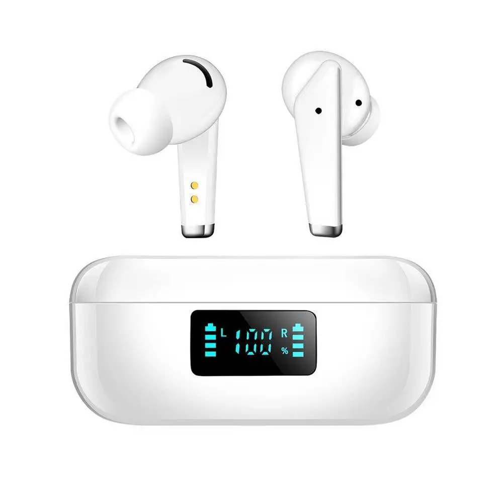 New T3 Wireless Headphones Bluetooth Earphones Touch Control With LED Display Type C Interface Sport Waterproof Headset Earbuds