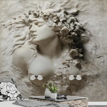 

Milofei manufacturers custom 3d embossed beauty background wallpaper mural