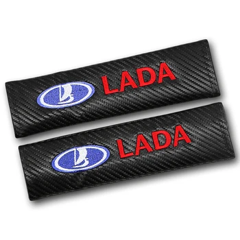 

2pcs Car Seat Belt Pads Seat Shoulder Strap Pad Cushion Cover Car Belt Protector Safety Belt Cover For Lada Auto accessories