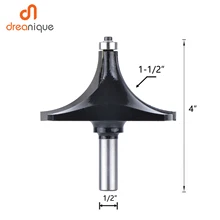 

1PC 1/2” Shank Corner Round Over Edging Wood Router Bit Tungsten with Bearing Milling Cutter Carbide Milling Cutter 2 Flute