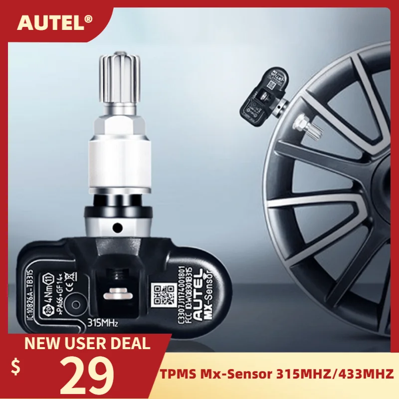 Autel TPMS Датчик 433 МГц/315 МГц Автоматический программируемый универсальный датчик