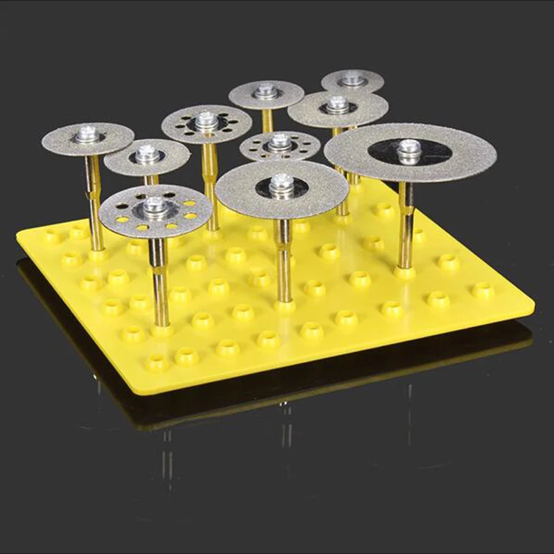 

10Pcs 1/8 Inch Shank Sharp Diamond Saw Blade Cutting Discs Wheel Rotary Tool Set Grinding Wheel with Mandrel Drill Bit
