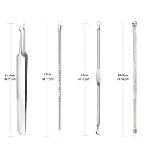 Набор профессиональных инструментов из нержавеющей стали, игла для акне, игла для акне, набор из 4 предметов, игла для акне и черных точек, инструмент для красоты