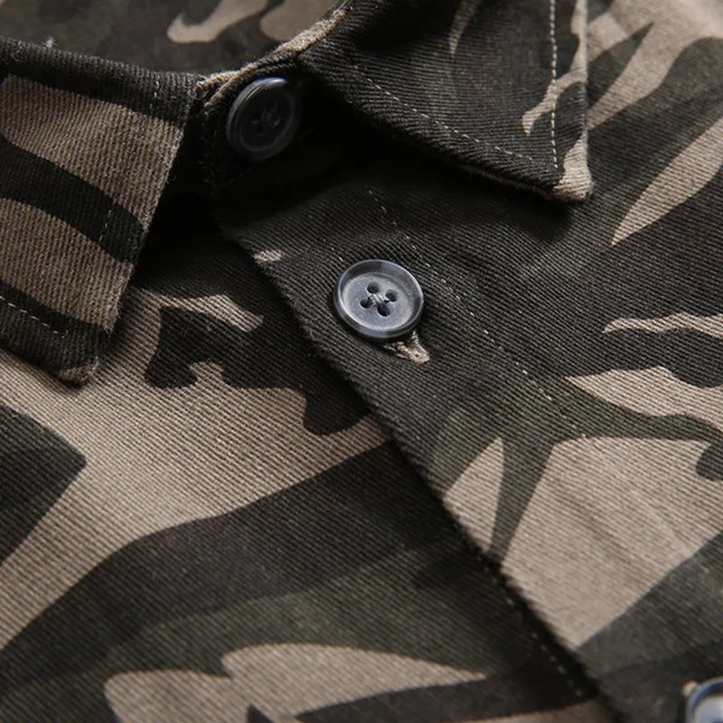 Autumn large size shirt male tide Fashion loose shirt plus size long sleeve camouflage shirt autumn new 7XL 6XL 5XL