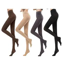 MISS M, осенние и зимние толстые чулки, колготки, противоскользящие, бархатные, облегающие, черные, цветные, Длинные чулки для женщин