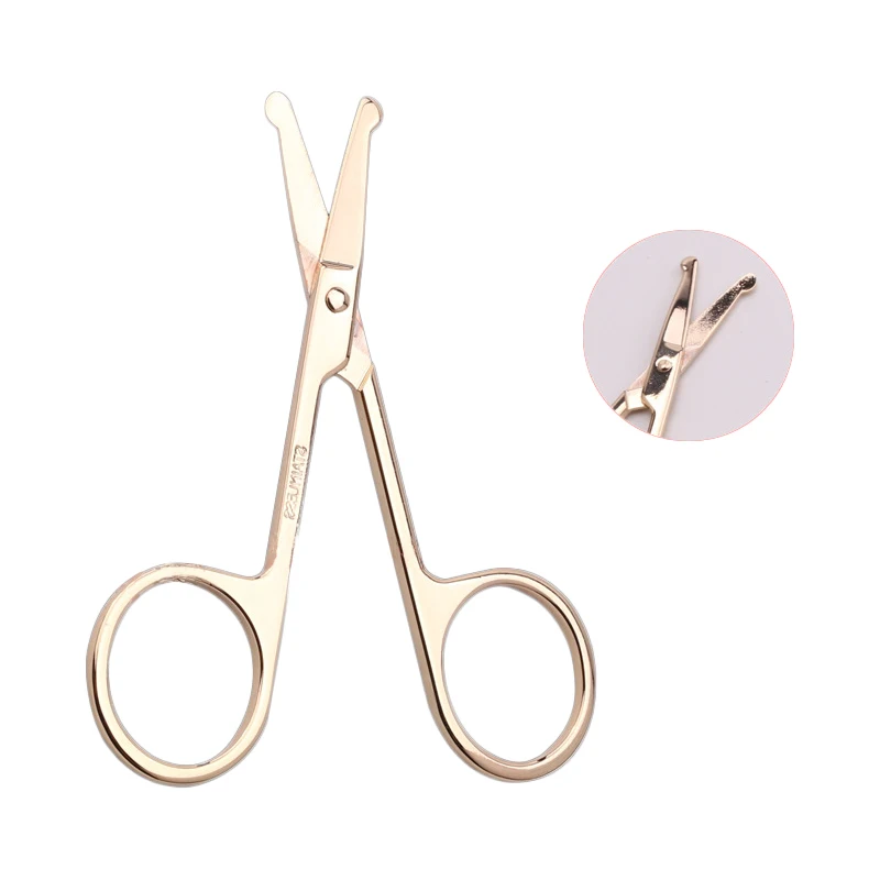 

Hair Trimmer Scissor Eyebrow Rounded Ear Nose Hair Clipper Safety Scissors Multi Purpose Facial Eyebrow Beard Mustache Trimming