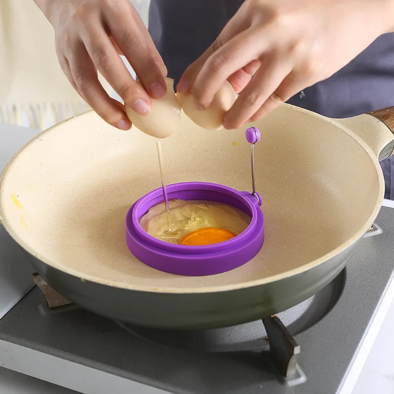 Silicone Egg Rings Omelette Round Non Stick Fried Egg Mold