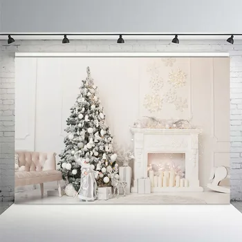 

Vinyl photography backdrops Christmas photo background Tree Fireplace Gifts Toy Indoor Children backgrounds for photo studio