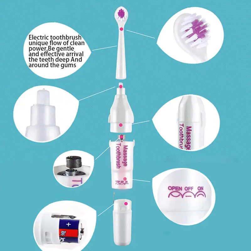 Tooth Brush Electric With Nozzles For Toothbrush 2PC Replacement Brush Head Adult Children Electric Toothbrush Family Set Travel Tooth Brush Electric With Nozzles For Toothbrush 2PC Replacement Brush Head Adult Children Electric Toothbrush Family Set Travel